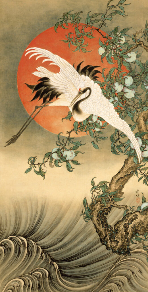 【模写】石井金陵「水墨山水 雪景図」絹本箱付 大阪文人画 壇岡本秋暉師事 岡山の人 検)南画/文人画/書画/掛け軸/中国/山水/茶掛け/ 日本画水墨画 慕雪図 模写 蔵壷◇『岡本秋暉 雪中烏図』 1幅 古筆 古