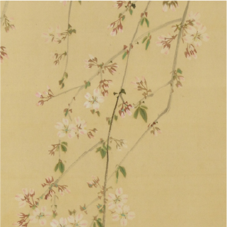 松村景文「蝶に双猫図」 – 摘水軒記念文化振興財団・江戸絵画コレクション