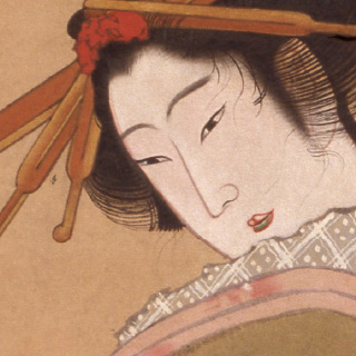 北鼎如蓮「文持美人図」 – 摘水軒記念文化振興財団・江戸絵画コレクション