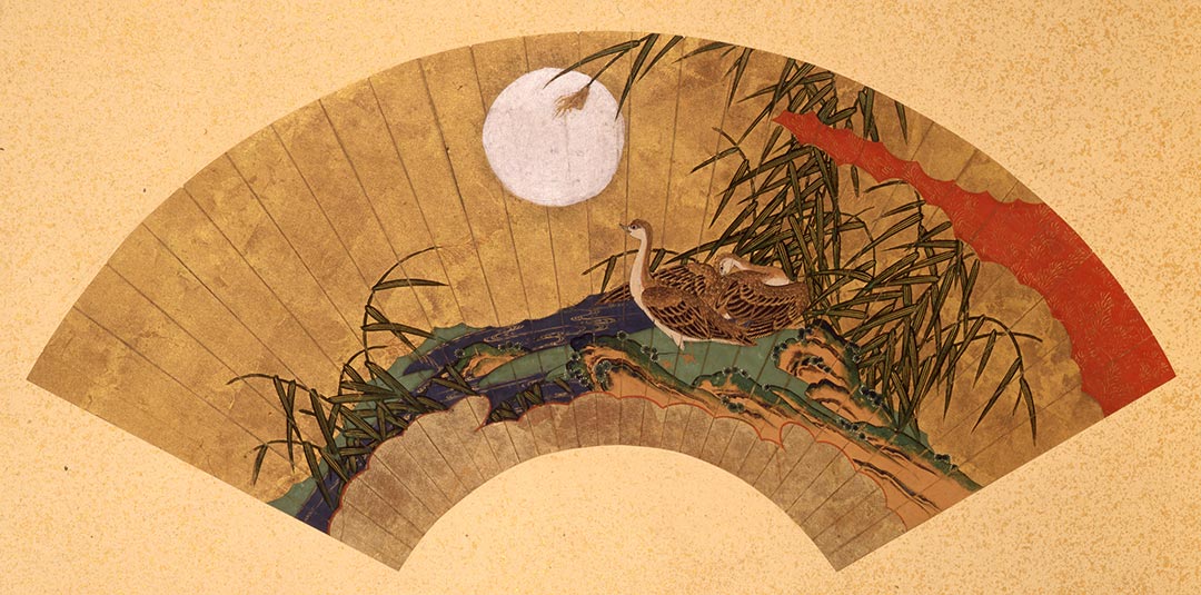 真作 作者不詳(清朝画家) 満州国購入大同2年(1932年) 鴨の絵 水彩画 