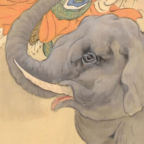 芳泉「天狗と象の鼻競図」 – 摘水軒記念文化振興財団・江戸絵画