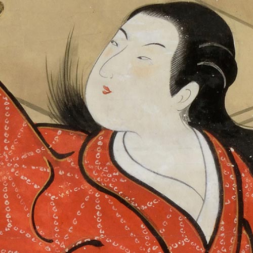 伝鳥居清満「梅ヶ枝図」