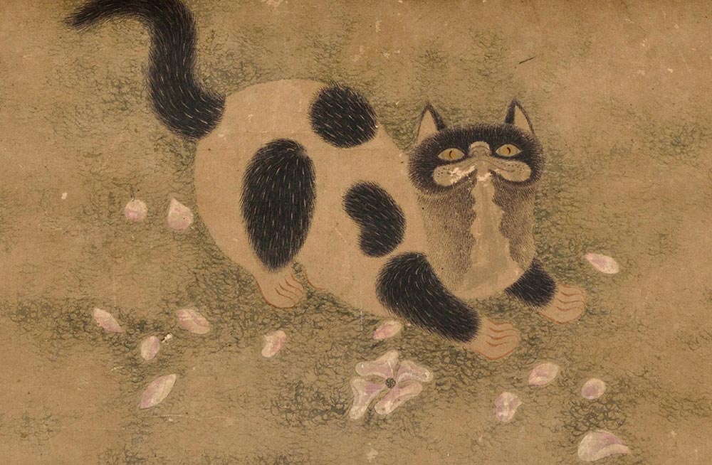 琢堂「胡蝶猫図」