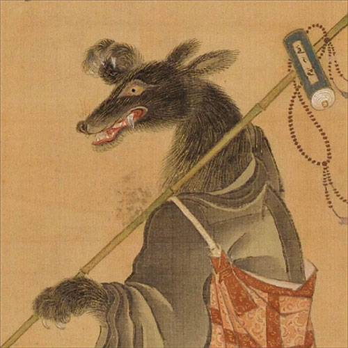 土佐光貞「袈裟狼図」