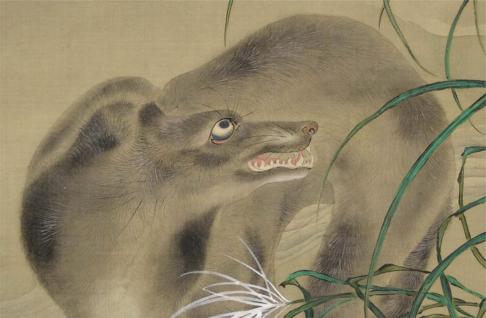 岡本秋暉「月下餓狼図」